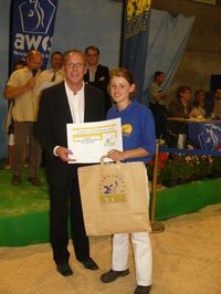Christine Diffels (Prix remis par A. Hogge - A.W.E.)
